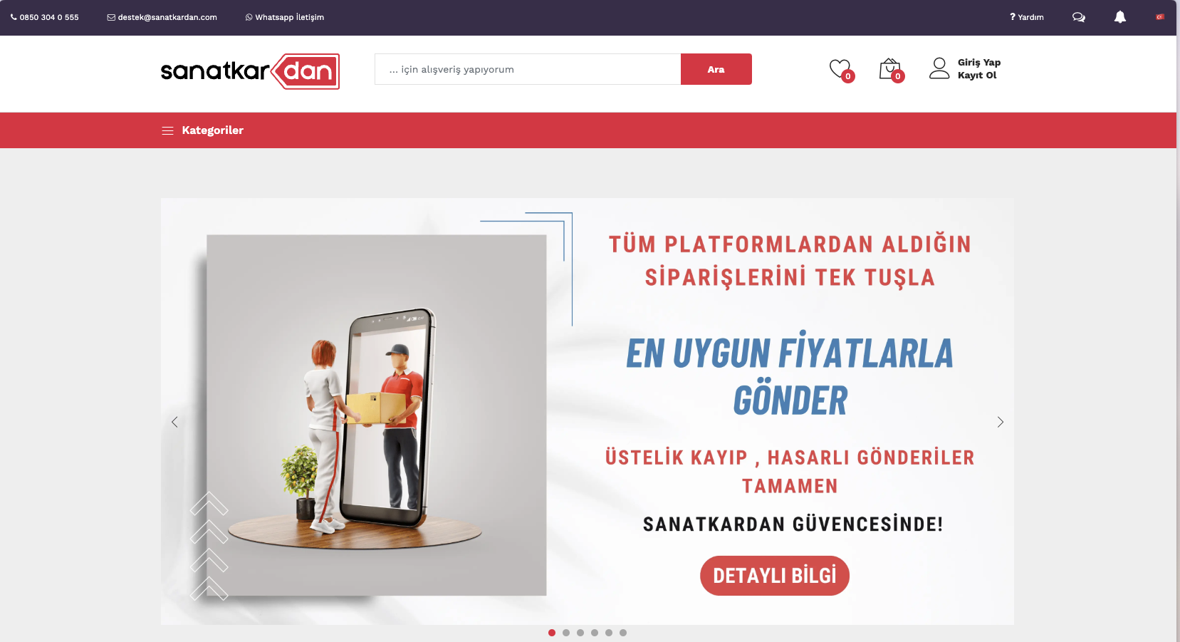 Sanatkardan.com screenshot